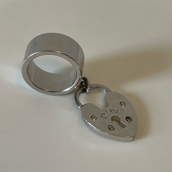 Authentic Dior Charm Silver Ring Size 6 1/4 - Picture 2 of 4